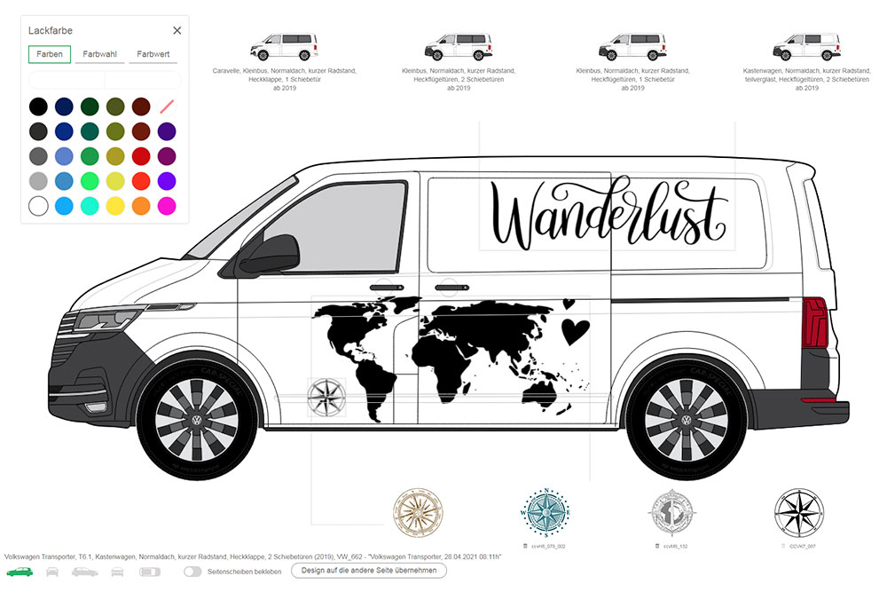 Kostenloser Wohnmobil folieren Konfigurator - SIGNal Wrapping