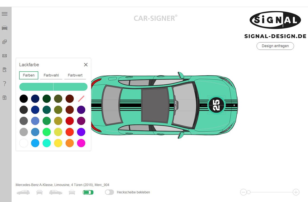 Car Visualizer - Konfigurator für das Auto folieren - SIGNal Wrapping