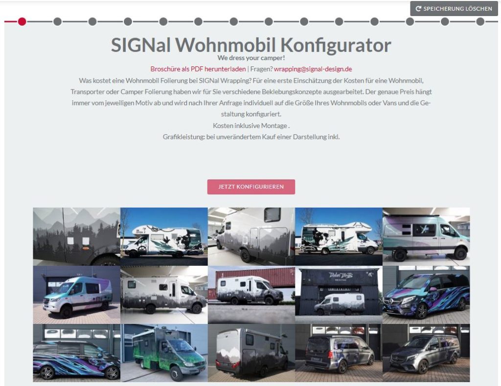 Preis Konfigurator Wohnmobil